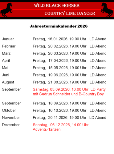 Jahrestermine 2026